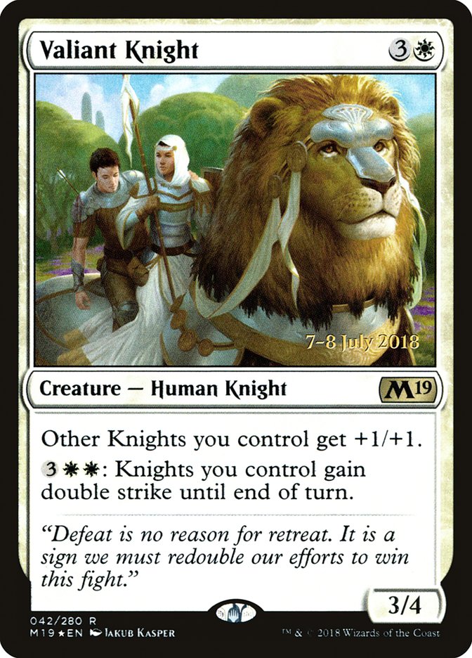 Valiant Knight [Core Set 2019 Prerelease Promos] | Deep Dive Games St. Marys
