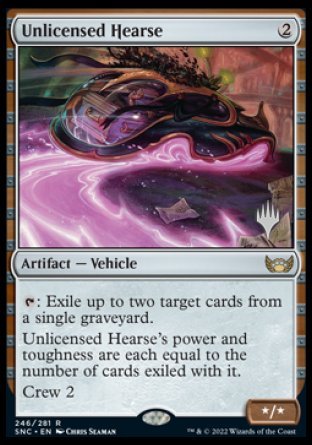 Unlicensed Hearse (Promo Pack) [Streets of New Capenna Promos] | Deep Dive Games St. Marys