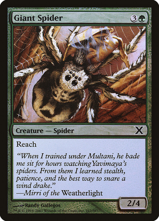 Giant Spider (Premium Foil) [Tenth Edition] | Deep Dive Games St. Marys