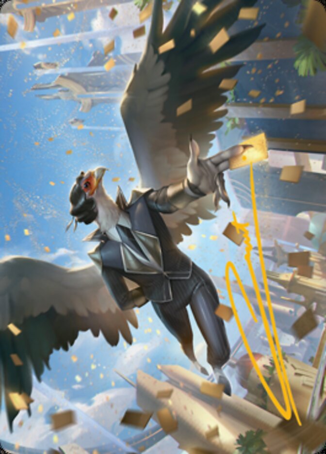 Skyboon Evangelist Art Card (Gold-Stamped Signature) [Streets of New Capenna Art Series] | Deep Dive Games St. Marys