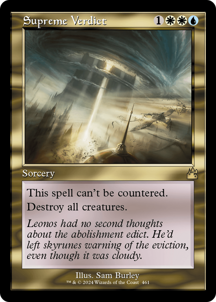 Supreme Verdict (Retro Frame) [Ravnica Remastered] | Deep Dive Games St. Marys