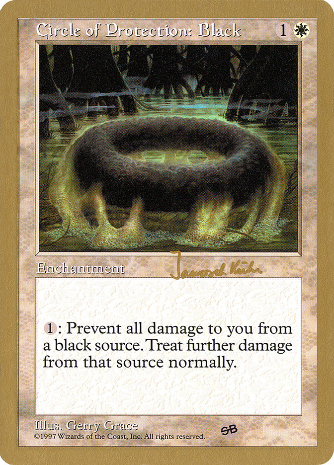 Circle of Protection: Black (Janosch Kuhn) (SB) [World Championship Decks 1997] | Deep Dive Games St. Marys