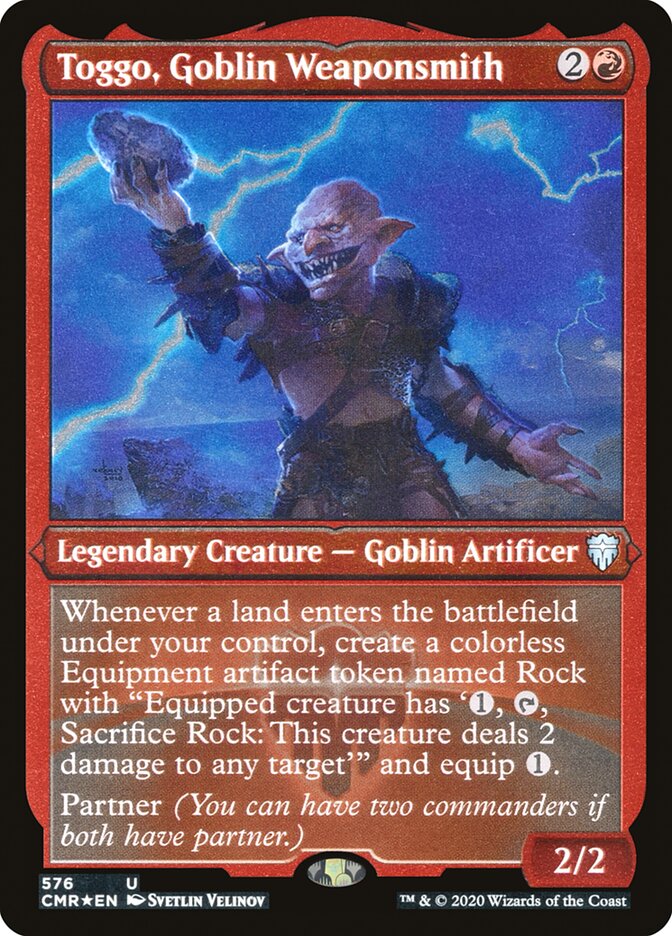Toggo, Goblin Weaponsmith (Etched) [Commander Legends] | Deep Dive Games St. Marys