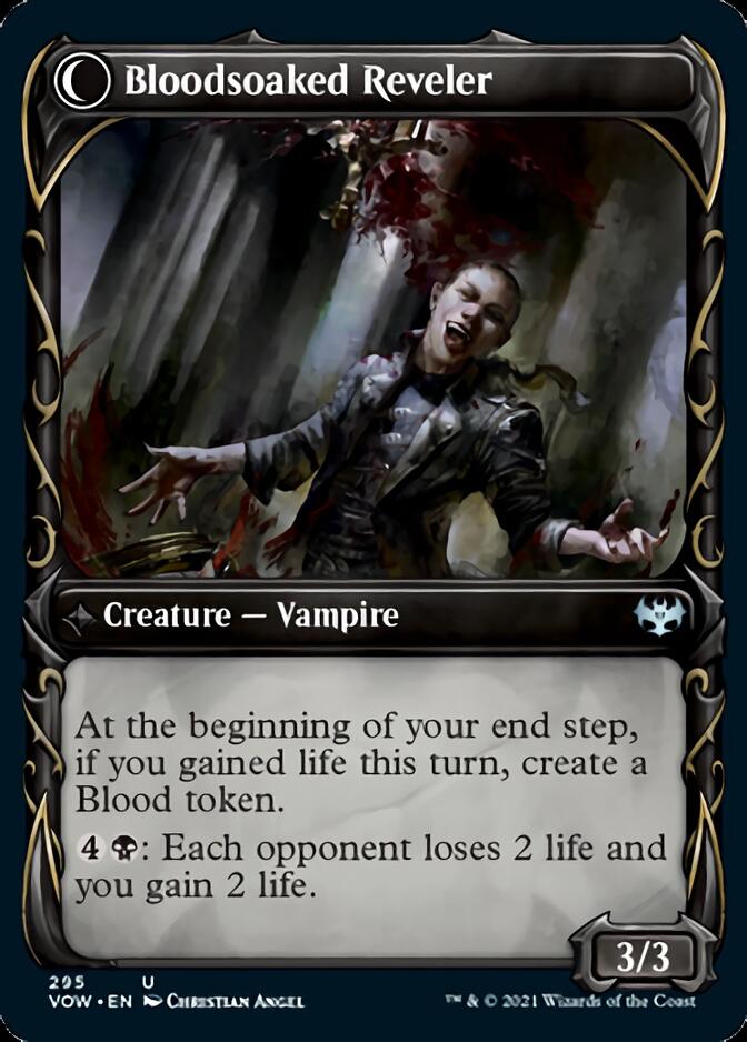 Restless Bloodseeker // Bloodsoaked Reveler (Showcase Fang Frame) [Innistrad: Crimson Vow] | Deep Dive Games St. Marys