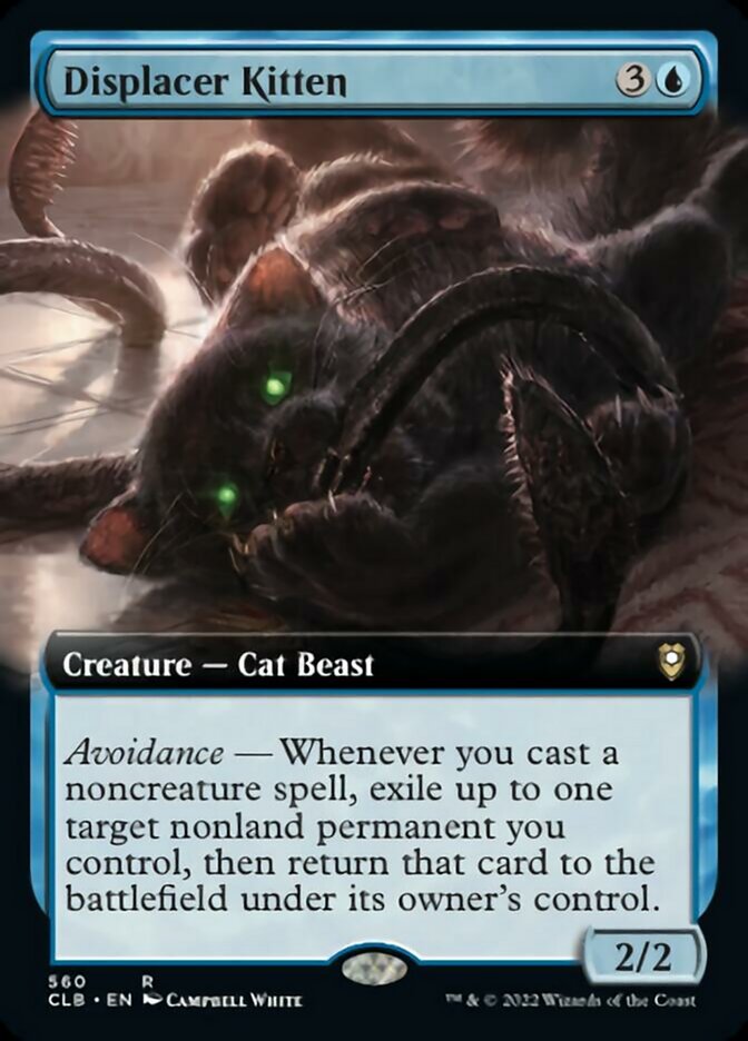 Displacer Kitten (Extended Art) [Commander Legends: Battle for Baldur's Gate] | Deep Dive Games St. Marys