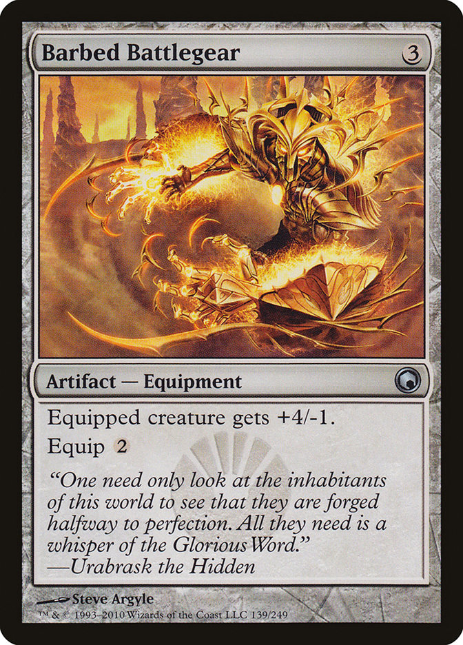 Barbed Battlegear [Scars of Mirrodin] | Deep Dive Games St. Marys
