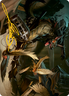 Wing Shredder Art Card (Gold-Stamped Signature) [Innistrad: Midnight Hunt Art Series] | Deep Dive Games St. Marys