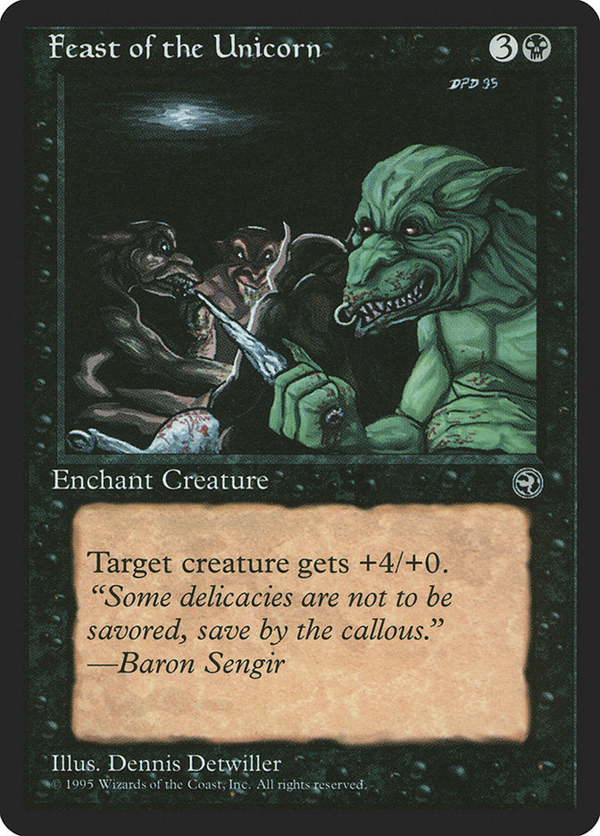 Feast of the Unicorn (Baron Sengir Flavor Text) [Homelands] | Deep Dive Games St. Marys