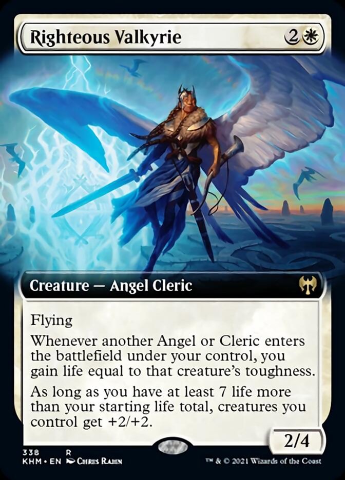 Righteous Valkyrie (Extended Art) [Kaldheim] | Deep Dive Games St. Marys