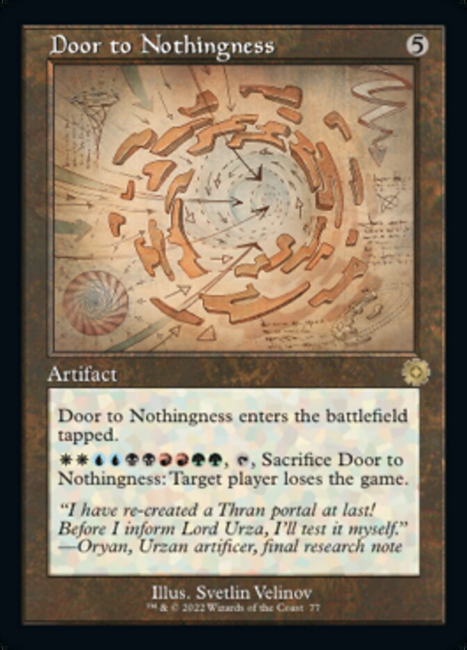 Door to Nothingness (Retro Schematic) [The Brothers' War Retro Artifacts] | Deep Dive Games St. Marys