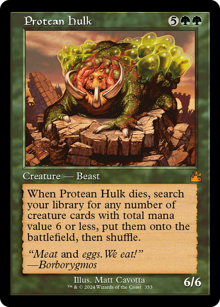 Protean Hulk (Retro Frame) [Ravnica Remastered] | Deep Dive Games St. Marys