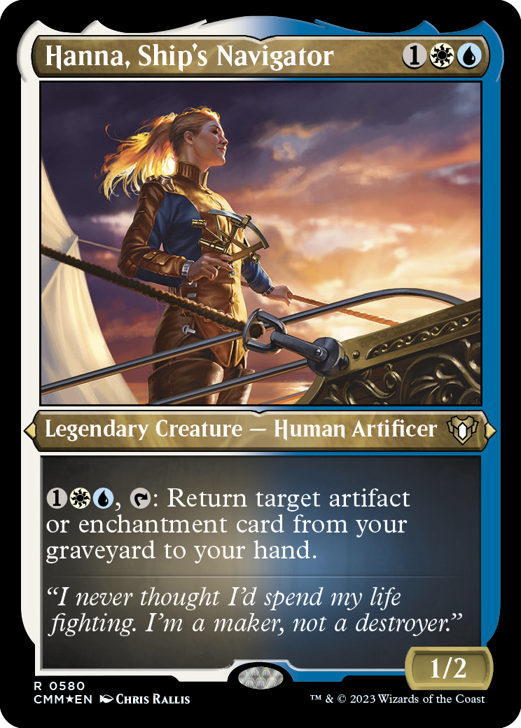 Hanna, Ship's Navigator (Foil Etched) [Commander Masters] | Deep Dive Games St. Marys