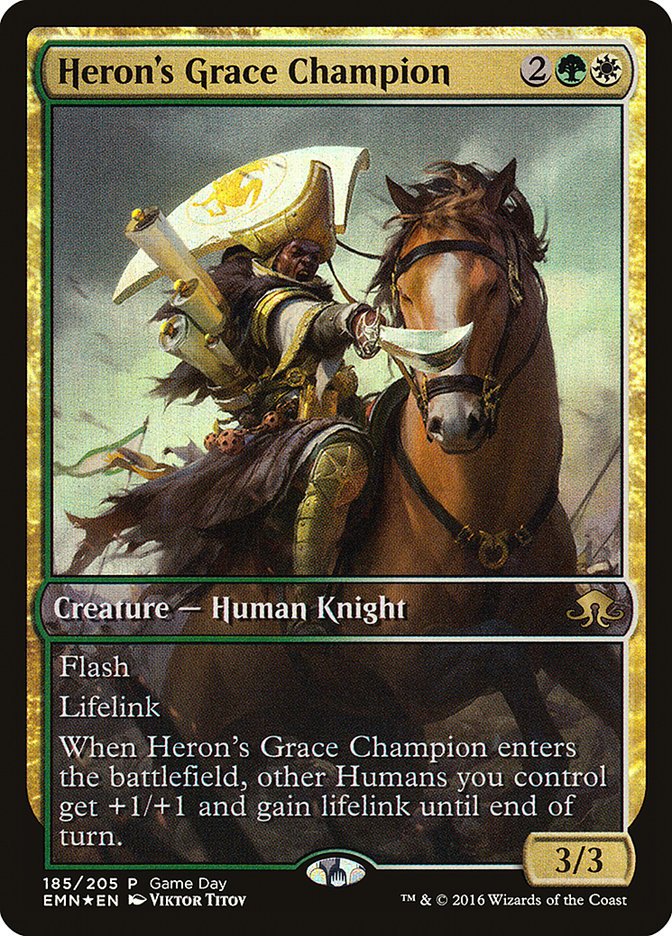 Heron's Grace Champion (Game Day) [Eldritch Moon Promos] | Deep Dive Games St. Marys