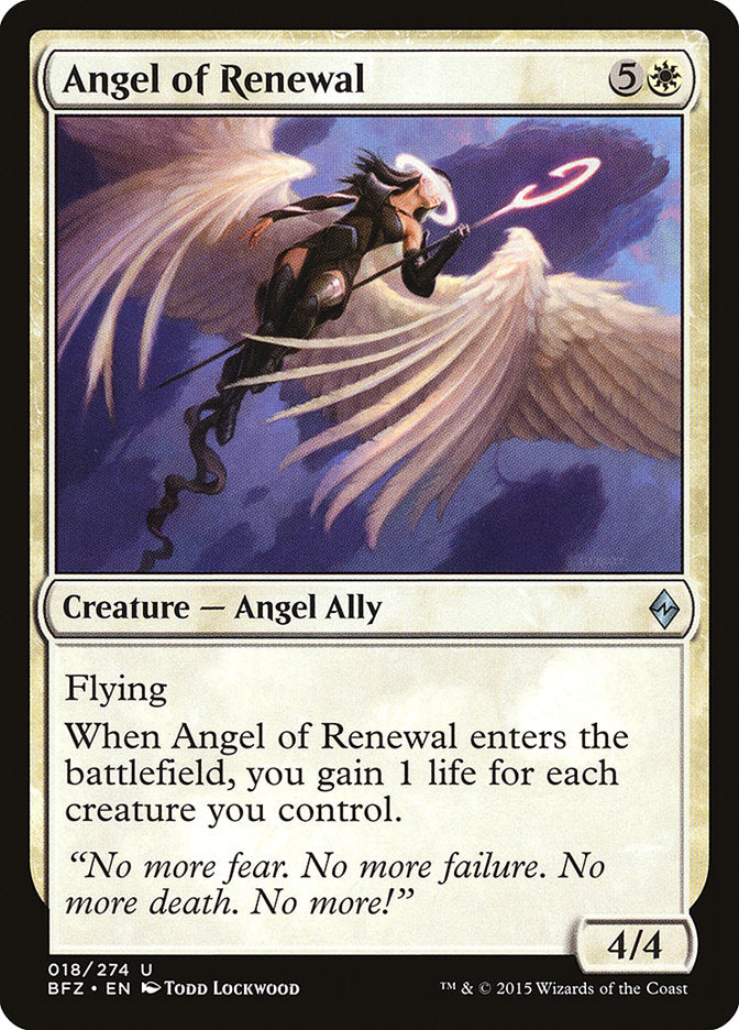 Angel of Renewal [Battle for Zendikar] | Deep Dive Games St. Marys