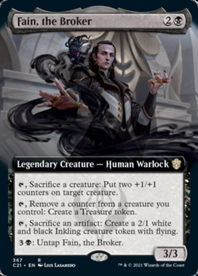 Fain, the Broker (Extended Art) [Commander 2021] | Deep Dive Games St. Marys