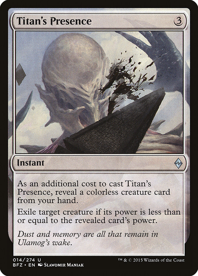 Titan's Presence [Battle for Zendikar] | Deep Dive Games St. Marys