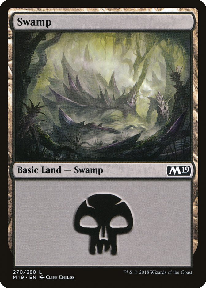 Swamp (270) [Core Set 2019] | Deep Dive Games St. Marys