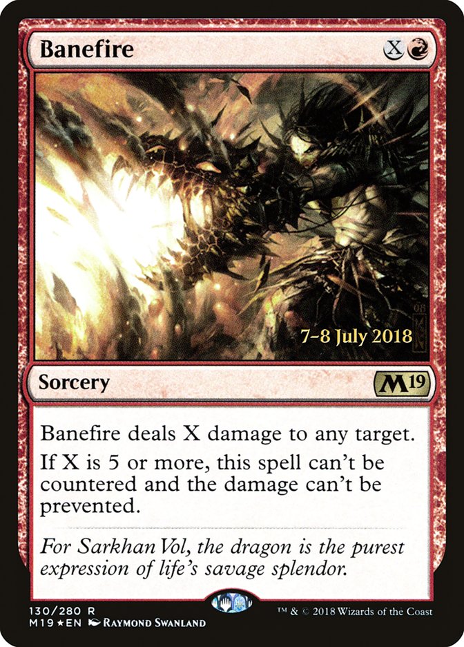 Banefire [Core Set 2019 Prerelease Promos] | Deep Dive Games St. Marys