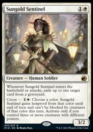 Sungold Sentinel (Promo Pack) [Innistrad: Midnight Hunt Promos] | Deep Dive Games St. Marys