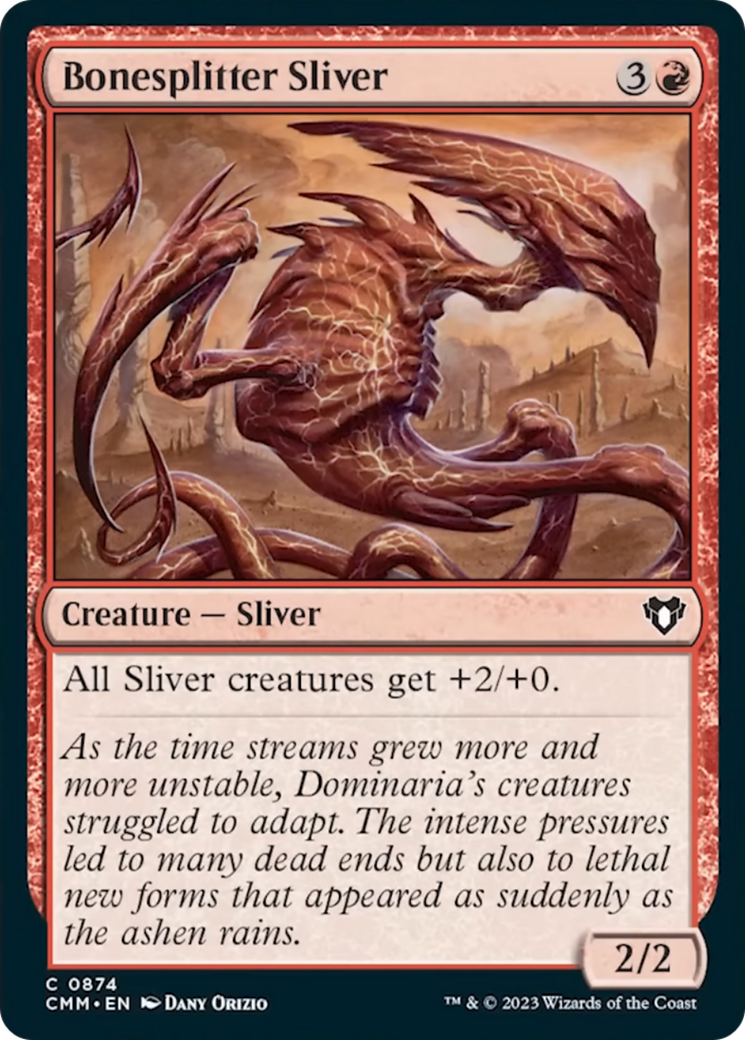Bonesplitter Sliver [Commander Masters] | Deep Dive Games St. Marys