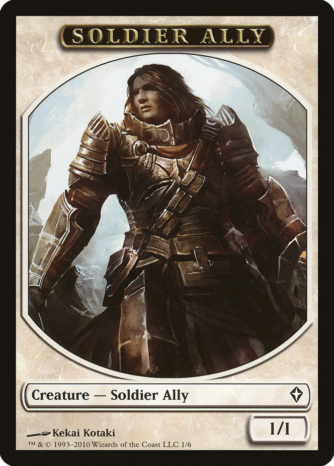 Soldier Ally Token [Worldwake Tokens] | Deep Dive Games St. Marys