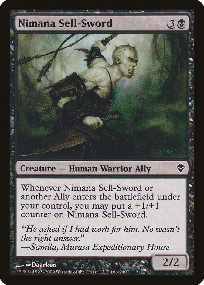Nimana Sell-Sword [Zendikar] | Deep Dive Games St. Marys