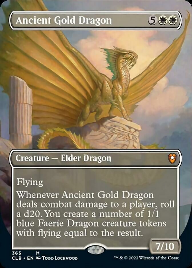 Ancient Gold Dragon (Borderless Alternate Art) [Commander Legends: Battle for Baldur's Gate] | Deep Dive Games St. Marys