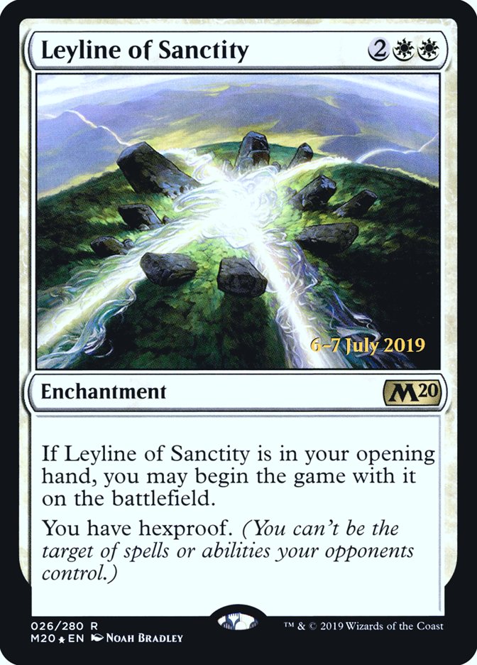 Leyline of Sanctity [Core Set 2020 Prerelease Promos] | Deep Dive Games St. Marys