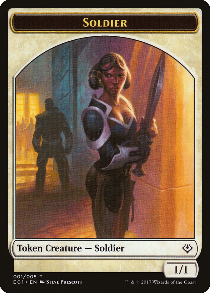 Beast (004) // Soldier Double-Sided Token [Archenemy: Nicol Bolas Tokens] | Deep Dive Games St. Marys