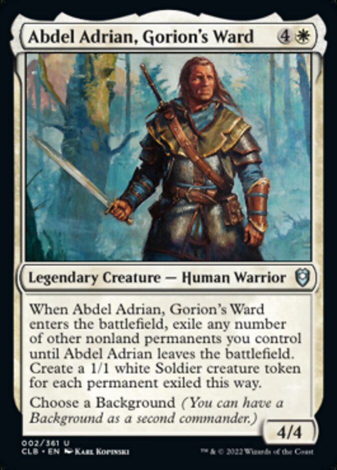 Abdel Adrian, Gorion's Ward [Commander Legends: Battle for Baldur's Gate] | Deep Dive Games St. Marys
