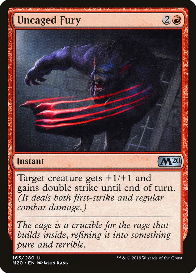 Uncaged Fury [Core Set 2020] | Deep Dive Games St. Marys