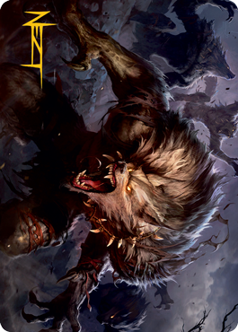 Village Reavers Art Card (Gold-Stamped Signature) [Innistrad: Midnight Hunt Art Series] | Deep Dive Games St. Marys