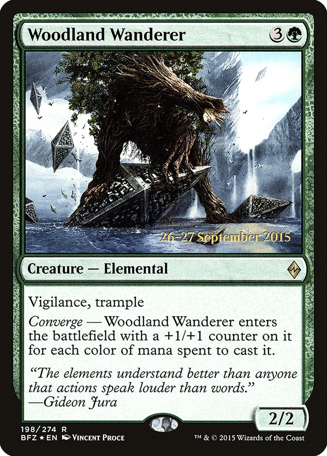 Woodland Wanderer [Battle for Zendikar Prerelease Promos] | Deep Dive Games St. Marys
