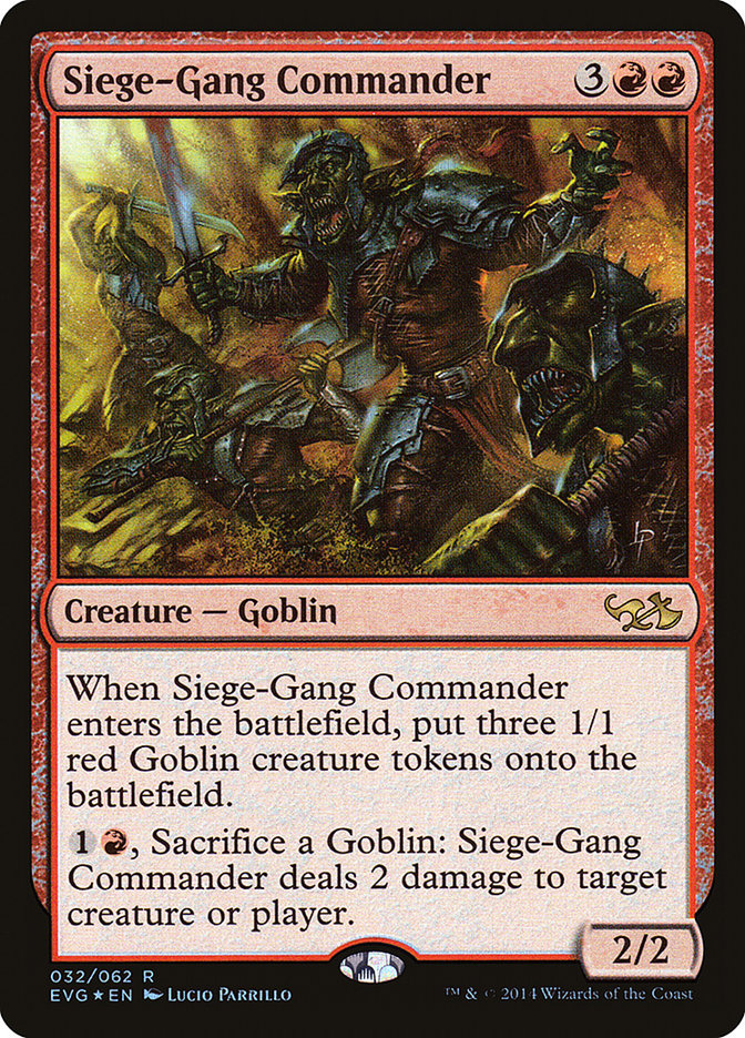 Siege-Gang Commander (Elves vs. Goblins) [Duel Decks Anthology] | Deep Dive Games St. Marys