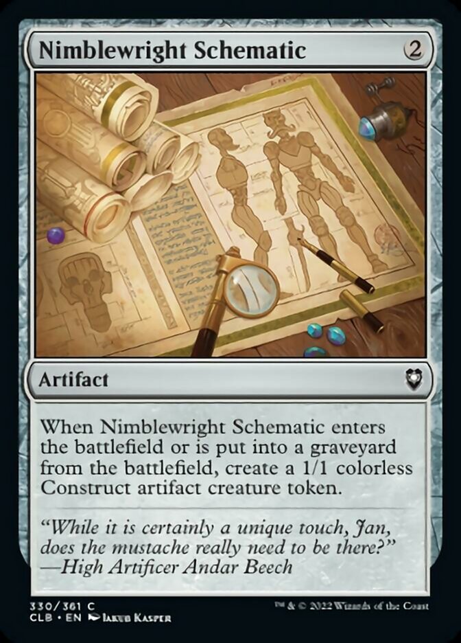 Nimblewright Schematic [Commander Legends: Battle for Baldur's Gate] | Deep Dive Games St. Marys