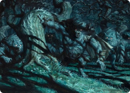 Unnatural Moonrise Art Card [Innistrad: Midnight Hunt Art Series] | Deep Dive Games St. Marys