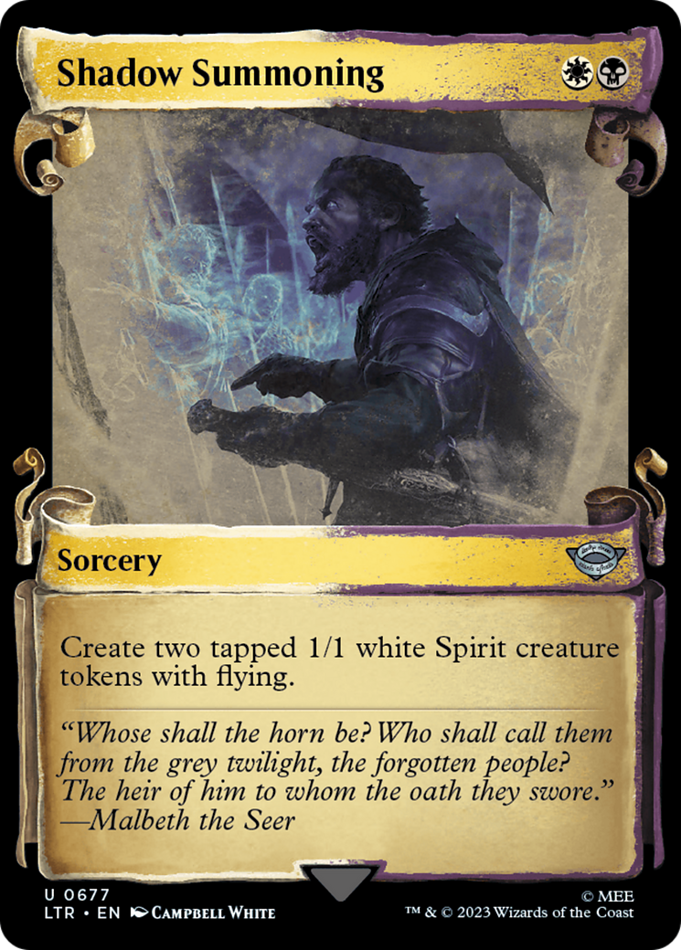 Shadow Summoning [The Lord of the Rings: Tales of Middle-Earth Showcase Scrolls] | Deep Dive Games St. Marys