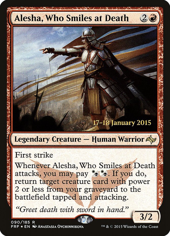 Alesha, Who Smiles at Death [Fate Reforged Prerelease Promos] | Deep Dive Games St. Marys