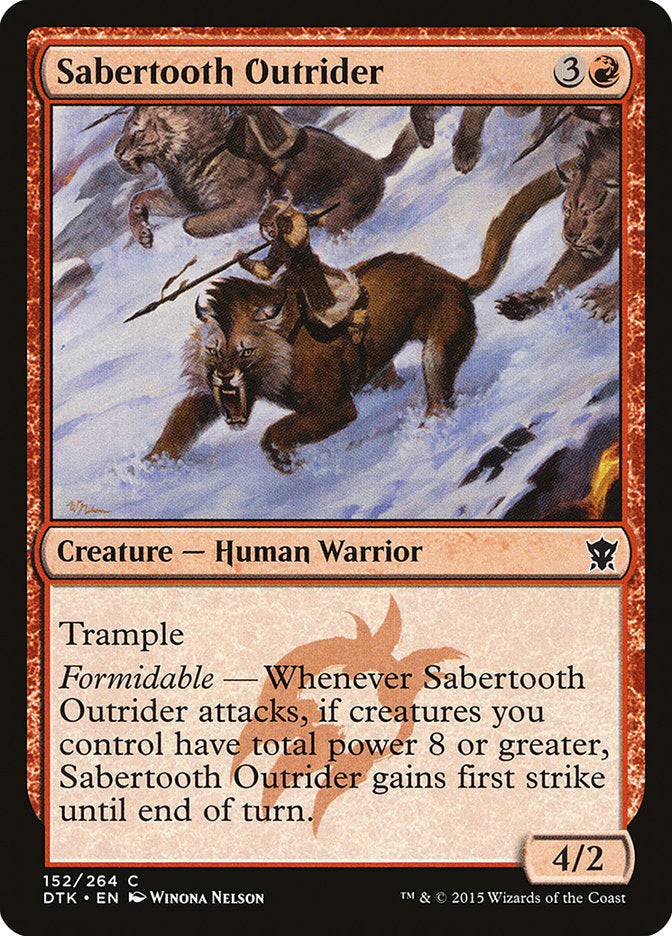 Sabertooth Outrider [Dragons of Tarkir] | Deep Dive Games St. Marys