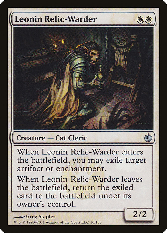 Leonin Relic-Warder [Mirrodin Besieged] | Deep Dive Games St. Marys