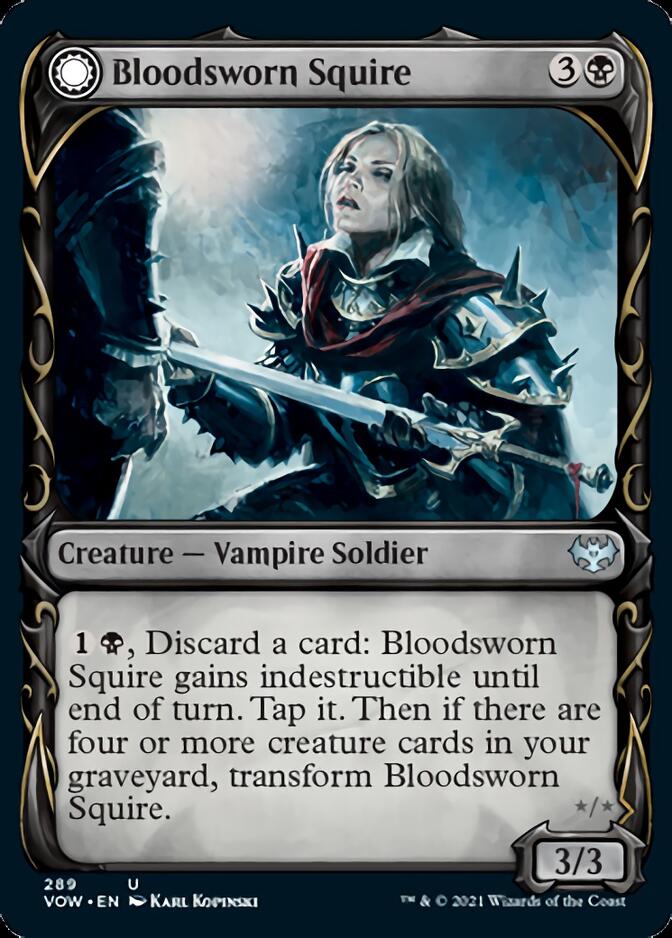 Bloodsworn Squire // Bloodsworn Knight (Showcase Fang Frame) [Innistrad: Crimson Vow] | Deep Dive Games St. Marys