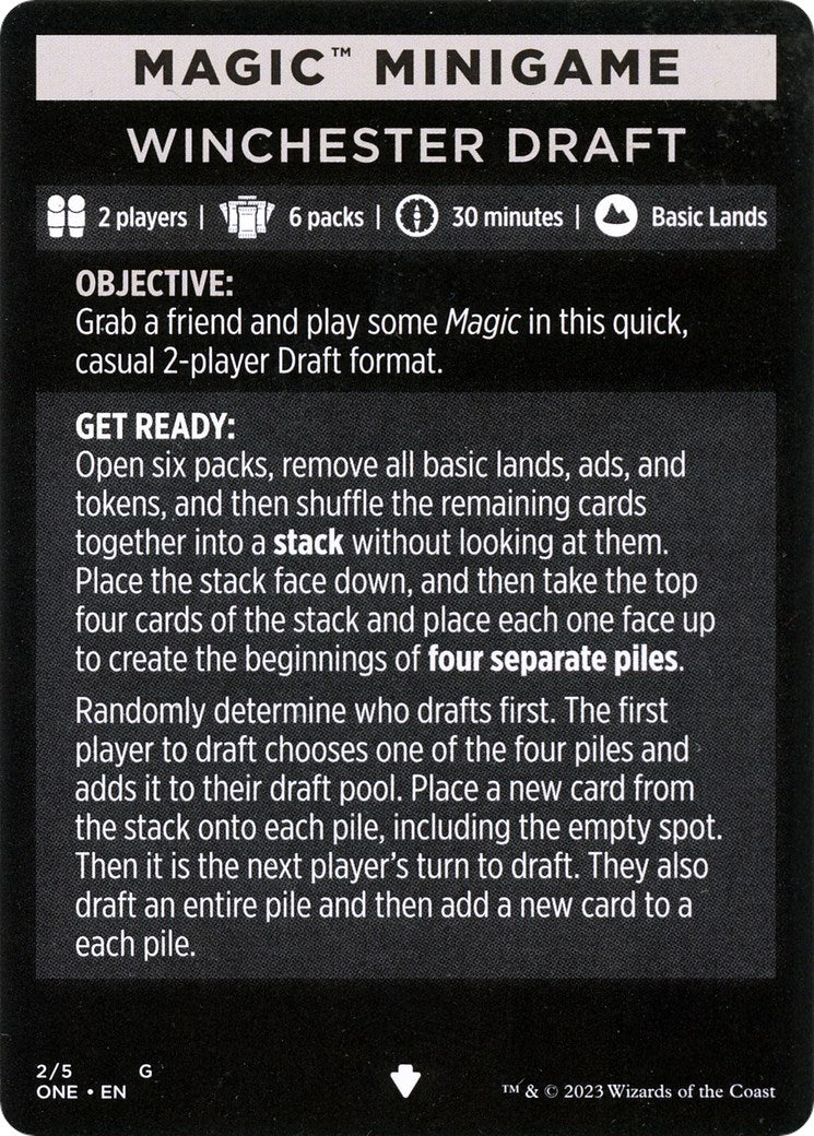 Winchester Draft (Magic Minigame) [Phyrexia: All Will Be One Minigame] | Deep Dive Games St. Marys