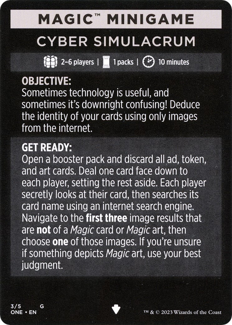 Cyber Simulacrum (Magic Minigame) [Phyrexia: All Will Be One Minigame] | Deep Dive Games St. Marys
