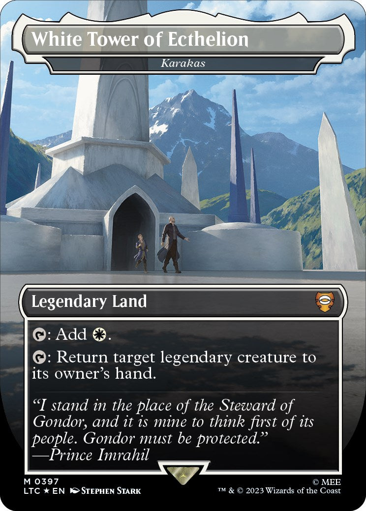 Karakas - White Tower of Ecthelion (Surge Foil Realms and Relics) [The Lord of the Rings: Tales of Middle-Earth Commander] | Deep Dive Games St. Marys