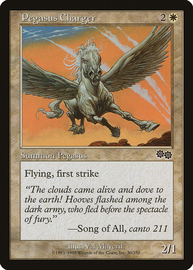 Pegasus Charger [Urza's Saga] | Deep Dive Games St. Marys
