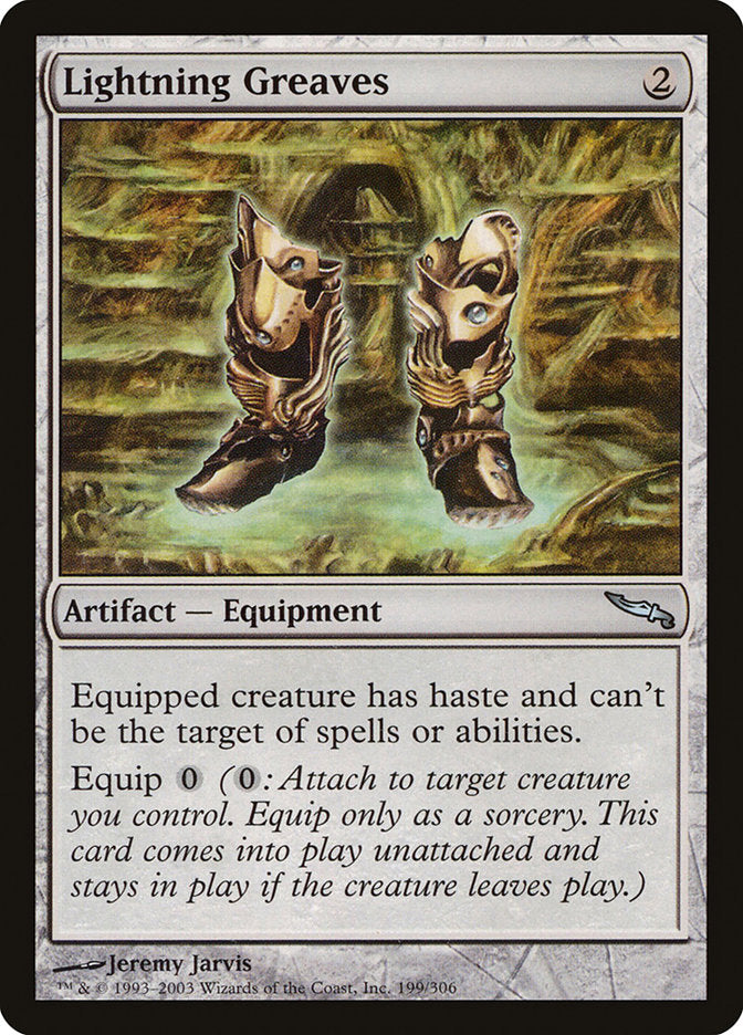 Lightning Greaves [Mirrodin] | Deep Dive Games St. Marys