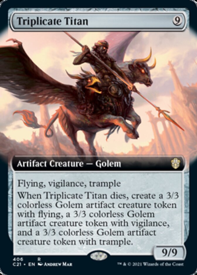 Triplicate Titan (Extended Art) [Commander 2021] | Deep Dive Games St. Marys