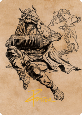 Korlessa, Scale Singer Art Card (Gold-Stamped Signature) [Commander Legends: Battle for Baldur's Gate Art Series] | Deep Dive Games St. Marys