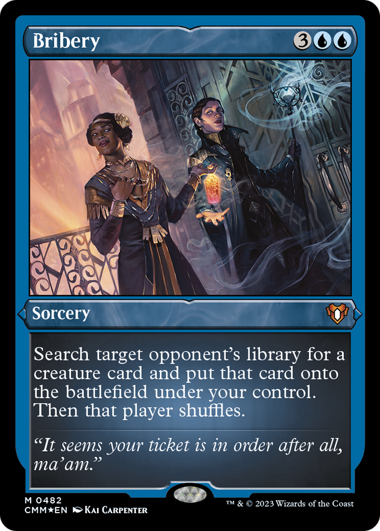 Bribery (Foil Etched) [Commander Masters] | Deep Dive Games St. Marys
