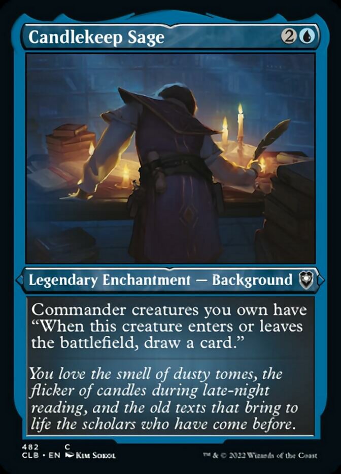 Candlekeep Sage (Foil Etched) [Commander Legends: Battle for Baldur's Gate] | Deep Dive Games St. Marys